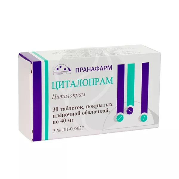 Циталопрам таблетки покрыт. п/о 40мг, №30