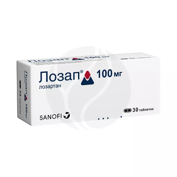 Изображение товара Лозап таблетки покрытые пленочной оболочкой 100мг, 30 штук