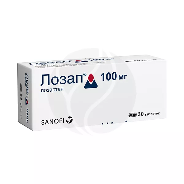 Изображение товара Лозап таблетки покрытые пленочной оболочкой 100мг, 30 штук