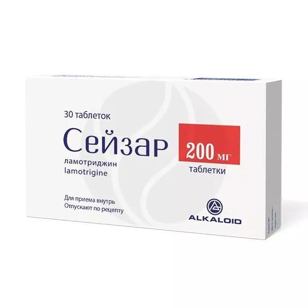 Изображение товара Сейзар таблетки 200мг, 30 штук для лечения эпилепсии Изображение товара Сейзар таблетки 200мг, 30 штук для лечения эпилепсии