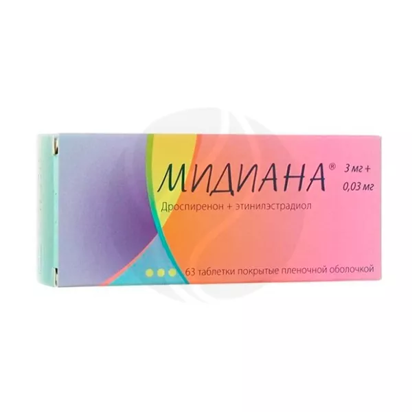 Изображение товара Мидиана таблетки покрытые для гормональной контрацепции 63 шт