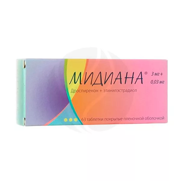 Изображение товара Мидиана таблетки покрыт. п/о, №63 Изображение товара Мидиана таблетки покрыт. п/о, №63