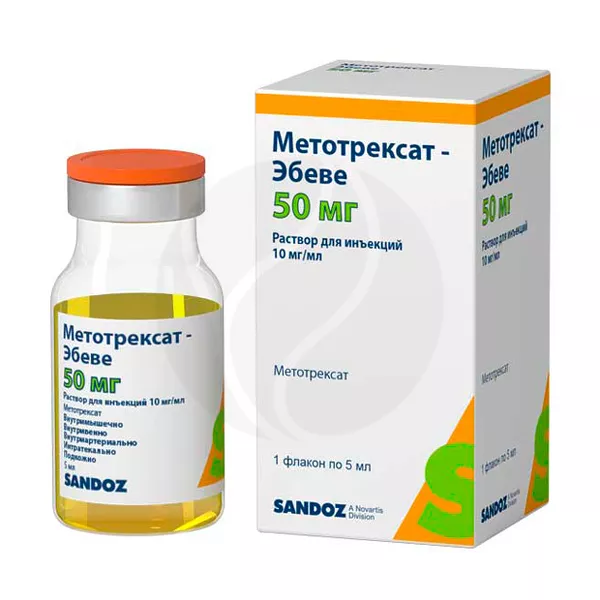 Изображение товара Метотрексат Эбеве 10мг/мл раствор для инъекций, 5мл - Австрия Изображение товара Метотрексат Эбеве 10мг/мл раствор для инъекций, 5мл - Австрия