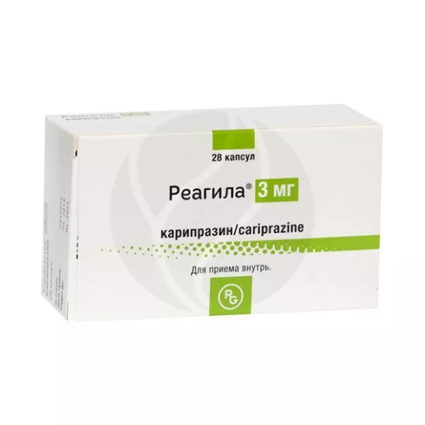 Изображение товара Реагила капсулы 3мг №28 Гедеон Рихтер для шизофрении и биполярных расстройств