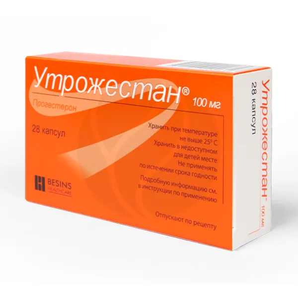 Изображение товара Утрожестан капсулы 100 мг, 28 шт - гормональный препарат для женского здоровья