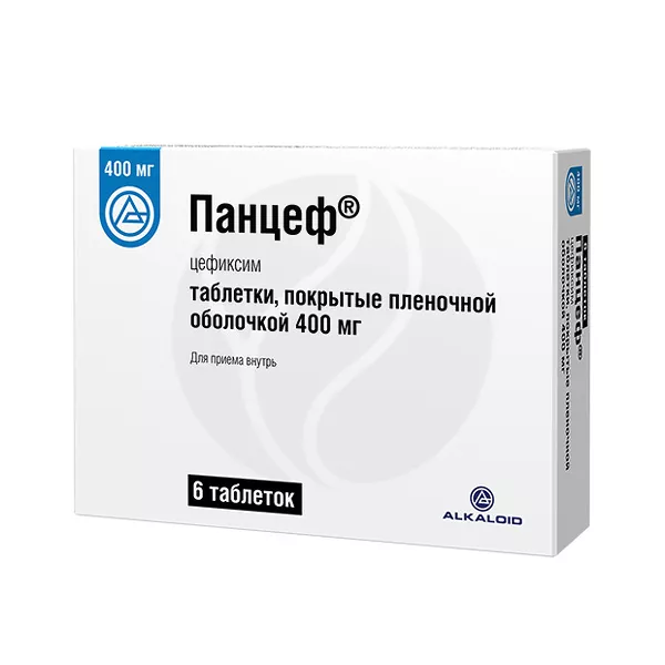 Изображение товара Панцеф таблетки покрыт. п/о 400мг, №6 Изображение товара Панцеф таблетки покрыт. п/о 400мг, №6