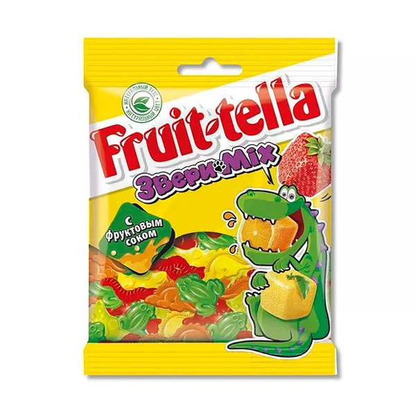 Изображение товара Конфеты Fruittella Звери Mix мармелад 70 г Изображение товара Конфеты Fruittella Звери Mix мармелад 70 г