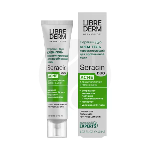 Изображение товара Крем-гель для проблемной кожи Librederm Seracin DUO 40 мл антисасен, увлажнение, баланс
