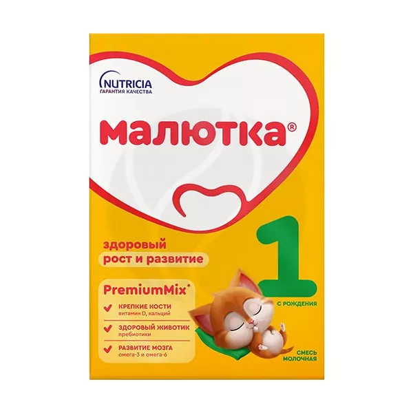 Изображение товара Малютка 1 сухая молочная смесь (0+), 600г Изображение товара Малютка 1 сухая молочная смесь (0+), 600г