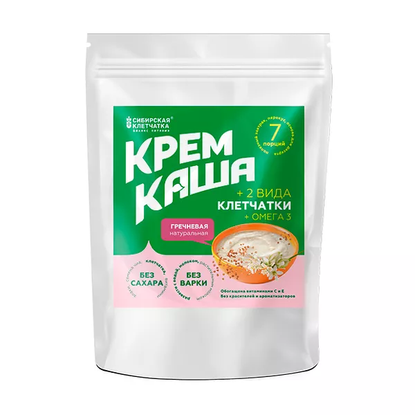Изображение товара Сибирская клетчатка Крем-каша гречневая, 210г Изображение товара Сибирская клетчатка Крем-каша гречневая, 210г