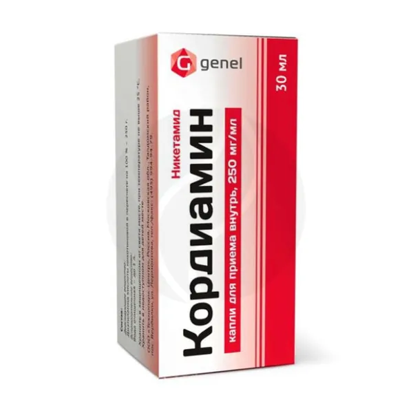 Изображение товара Кордиамин 250мг/мл капли для приема внутрь, 30мл