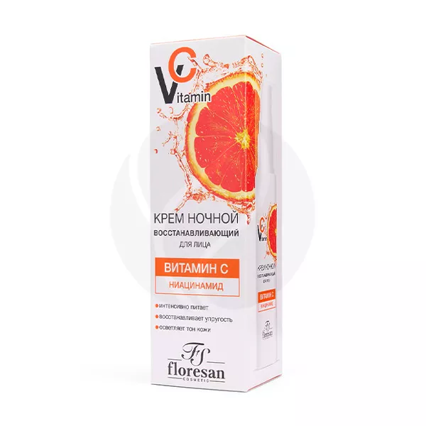 Изображение товара Floresan Vitamin C крем для лица ночной восстанавливающий, 75мл Изображение товара Floresan Vitamin C крем для лица ночной восстанавливающий, 75мл