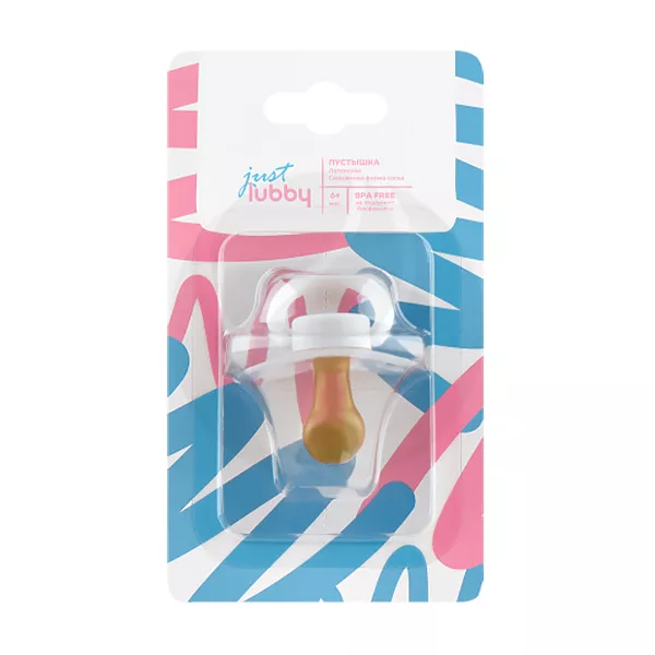 Изображение товара Lubby пустышка латексная со скошенным соском (6+мес) цвет в ассортименте