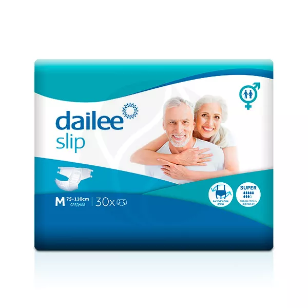 Изображение товара Подгузники для взрослых Dailee Slip super 30 шт, средний и тяжелый недержание Изображение товара Подгузники для взрослых Dailee Slip super 30 шт, средний и тяжелый недержание