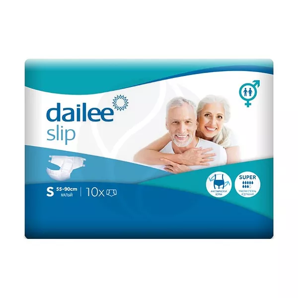 Изображение товара Подгузники Dailee Slip super для взрослых р. S, №10 Изображение товара Подгузники Dailee Slip super для взрослых р. S, №10