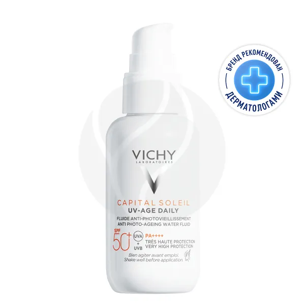 Изображение товара Солнцезащитный крем-флюид Vichy Capital Soleil SPF 50+ для лица Изображение товара Солнцезащитный крем-флюид Vichy Capital Soleil SPF 50+ для лица
