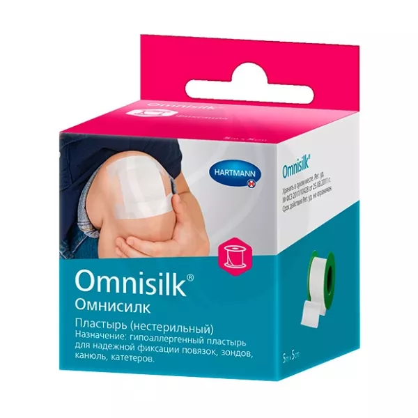 Изображение товара Hartmann Omnisilk пластырь гипоаллерг. синтетик. шелк осн., (5см*5м) Изображение товара Hartmann Omnisilk пластырь гипоаллерг. синтетик. шелк осн., (5см*5м)