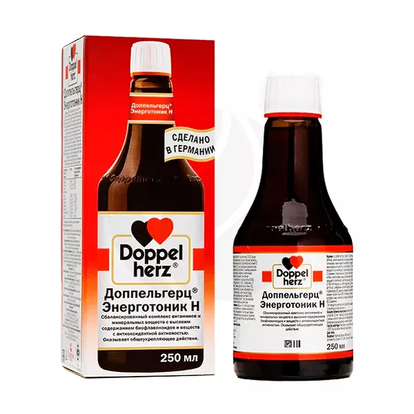 Изображение товара Доппельгерц Энерготоник Н раствор 250мл - комплекс витаминов и минералов Изображение товара Доппельгерц Энерготоник Н раствор 250мл - комплекс витаминов и минералов