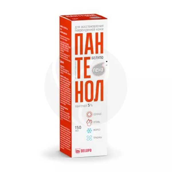 Изображение товара Пантенол пена 5% Белупо 150мл для восстановления кожи