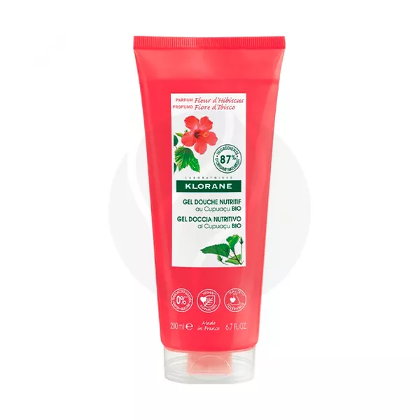 Изображение товара Klorane гель для душа питательный Цветок гибискуса с органическим маслом Купуасу, 200мл Изображение товара Klorane гель для душа питательный Цветок гибискуса с органическим маслом Купуасу, 200мл