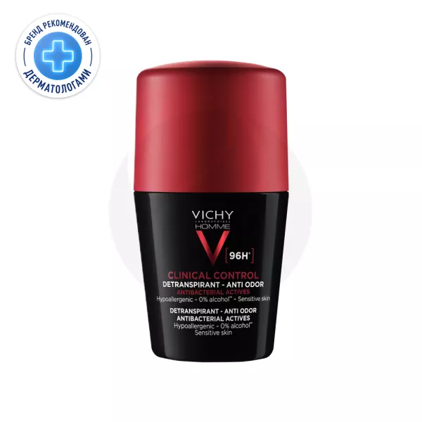 Изображение товара Мужской шариковый дезодорант-антиперспирант Vichy Homme Clinical Control 50мл