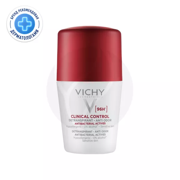 Изображение товара Vichy Clinical Control Шариковый дезодорант-антиперспирант 50мл надёжная защита от потоотделения Изображение товара Vichy Clinical Control Шариковый дезодорант-антиперспирант 50мл надёжная защита от потоотделения
