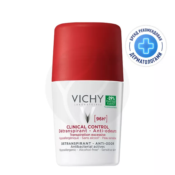 Изображение товара Vichy Clinical Control Шариковый дезодорант-антиперспирант 50мл надёжная защита от потоотделения