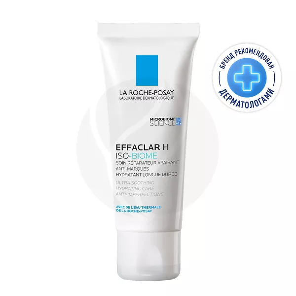 Изображение товара La Roche-Posay Effaclar H Iso-Biome Ультра успокаивающий восстанавливающий крем-уход для лица и вокруг глаз, 40мл Изображение товара La Roche-Posay Effaclar H Iso-Biome Ультра успокаивающий восстанавливающий крем-уход для лица и вокруг глаз, 40мл