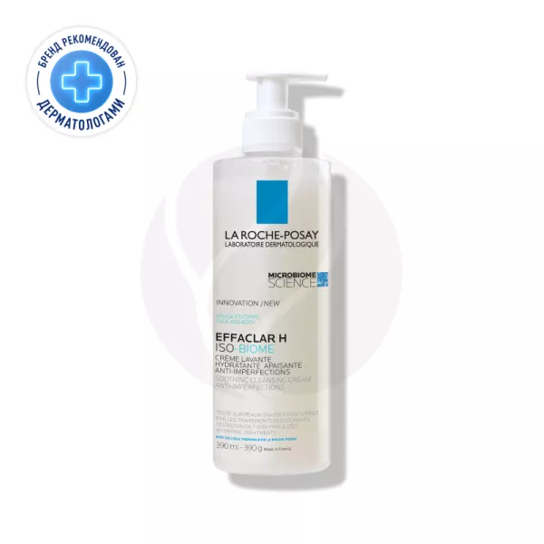 Изображение товара Effaclar H Iso-Biome Успокаивающий очищающий крем-гель для лица 390мл Изображение товара Effaclar H Iso-Biome Успокаивающий очищающий крем-гель для лица 390мл