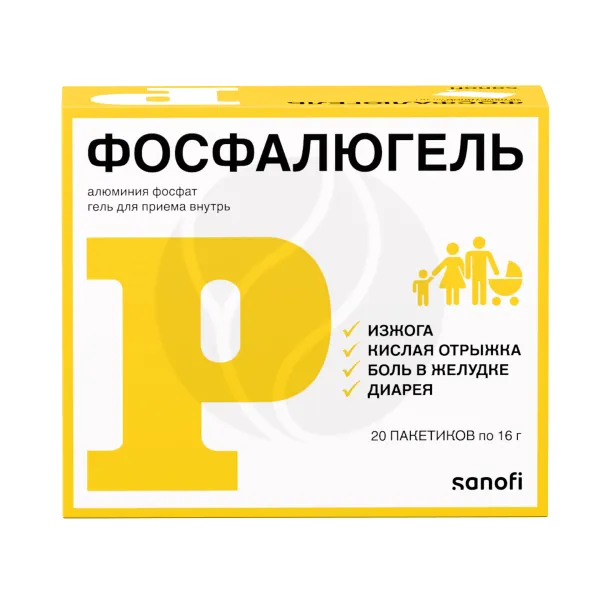 Изображение товара Фосфалюгель гель для приема внутрь 16 г №20 Фарматис Франция
