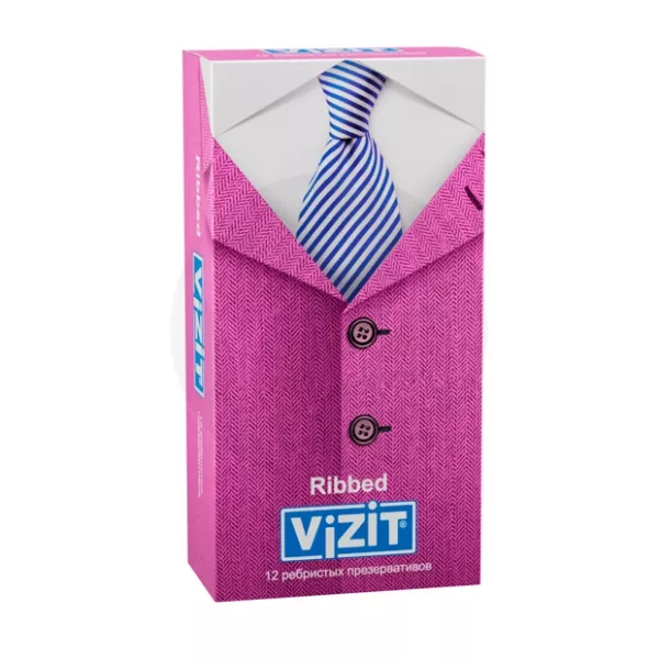 Изображение товара Vizit Ribbed презервативы ребристые, 12шт Изображение товара Vizit Ribbed презервативы ребристые, 12шт