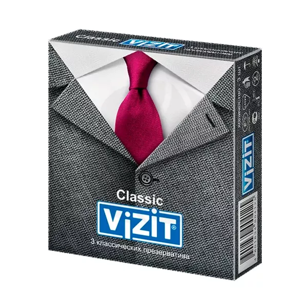 Изображение товара Vizit Classic презервативы классические, 3шт Изображение товара Vizit Classic презервативы классические, 3шт