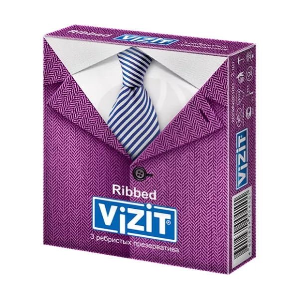 Vizit Ribbed презервативы ребристые, №3