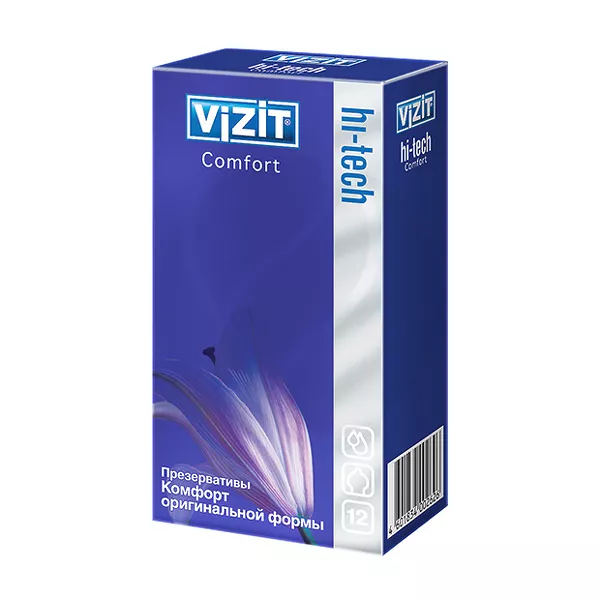 Изображение товара Vizit Hi-tech Comfort презервативы комфорт, 12шт Изображение товара Vizit Hi-tech Comfort презервативы комфорт, 12шт