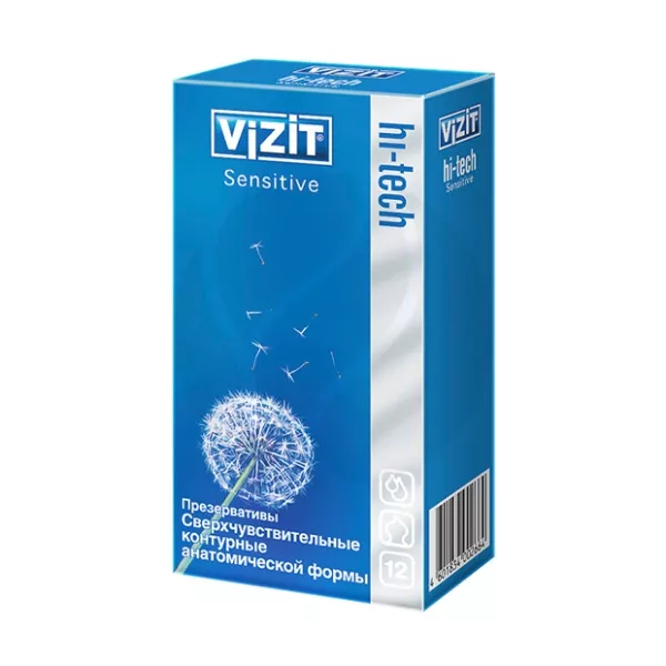 Изображение товара Vizit Hi-tech Sensitive презервативы сверхчувствительные, №12