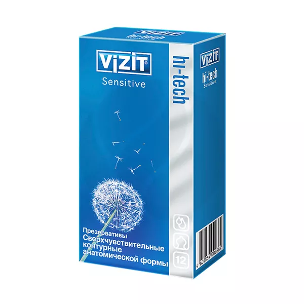 Изображение товара Vizit Hi-tech Sensitive презервативы сверхчувствительные №12 для максимальной чувствительности Изображение товара Vizit Hi-tech Sensitive презервативы сверхчувствительные №12 для максимальной чувствительности