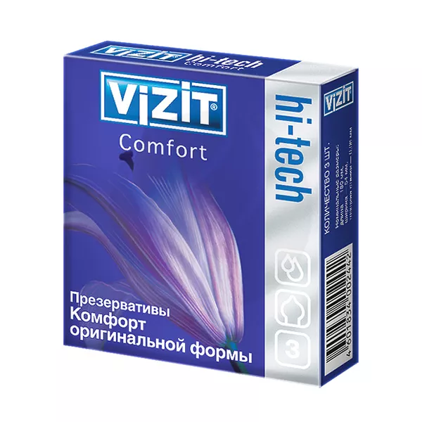 Изображение товара Презервативы HI-TECH Comfort с оригинальной формой и силиконовой смазкой Изображение товара Презервативы HI-TECH Comfort с оригинальной формой и силиконовой смазкой
