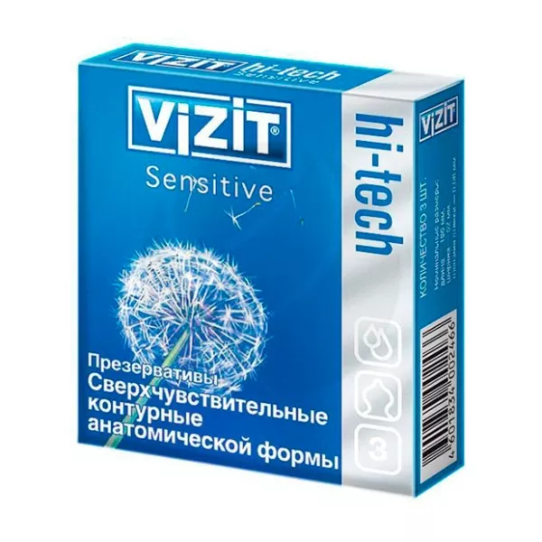 Vizit Hi-tech Sensitive презервативы сверхчувствительные, №3