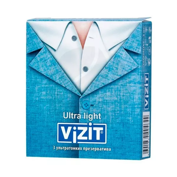Изображение товара Презервативы Vizit Ultra Light 3шт ультратонкие прозрачные