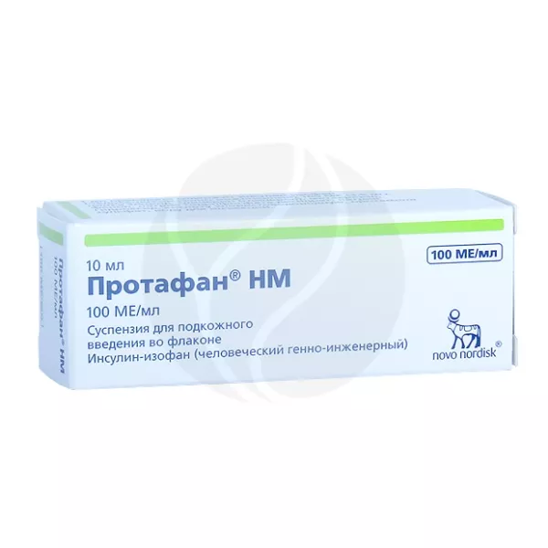 Протафан НМ суспензия д/п/к введ. 100МЕ/мл, №1