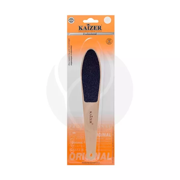 Изображение товара Терка для педикюра Kaizer из натурального бука 23 см для безопасного ухода за ногами