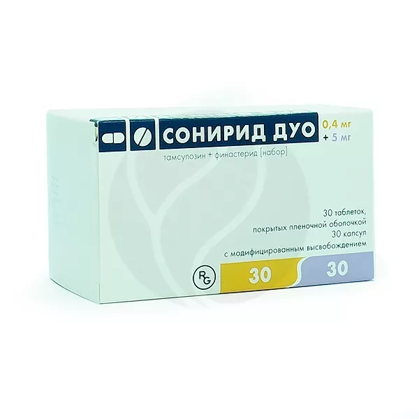Сонирид Дуо набор таблеток и капсул 0,4мг+5мг, №60