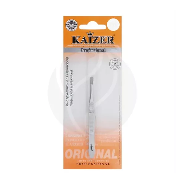 Изображение товара Пинцет Kaizer скошенный для бровей Изображение товара Пинцет Kaizer скошенный для бровей