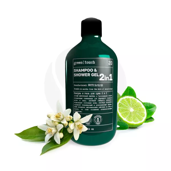 Изображение товара Green Touch шампунь и гель для душа 2в 1 300мл с цитрусовыми экстрактами Изображение товара Green Touch шампунь и гель для душа 2в 1 300мл с цитрусовыми экстрактами
