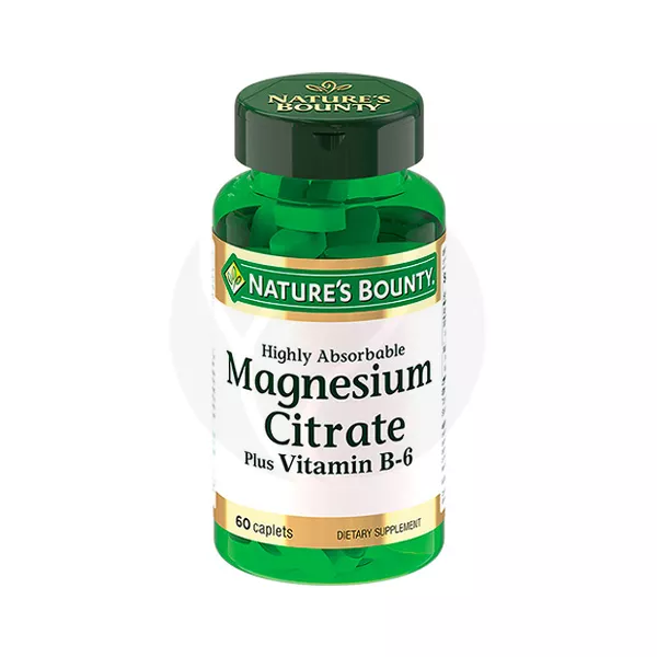 Изображение товара Nature's Bounty Цитрат Магния с витамином В6 таблетки 200мг+3мг, №60 Изображение товара Nature's Bounty Цитрат Магния с витамином В6 таблетки 200мг+3мг, №60
