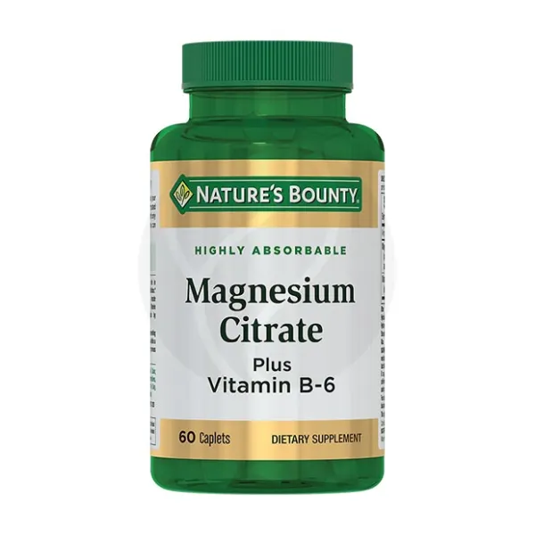 Изображение товара Nature's Bounty Цитрат Магния с витамином В6 таблетки 200мг+3мг, №60 Изображение товара Nature's Bounty Цитрат Магния с витамином В6 таблетки 200мг+3мг, №60