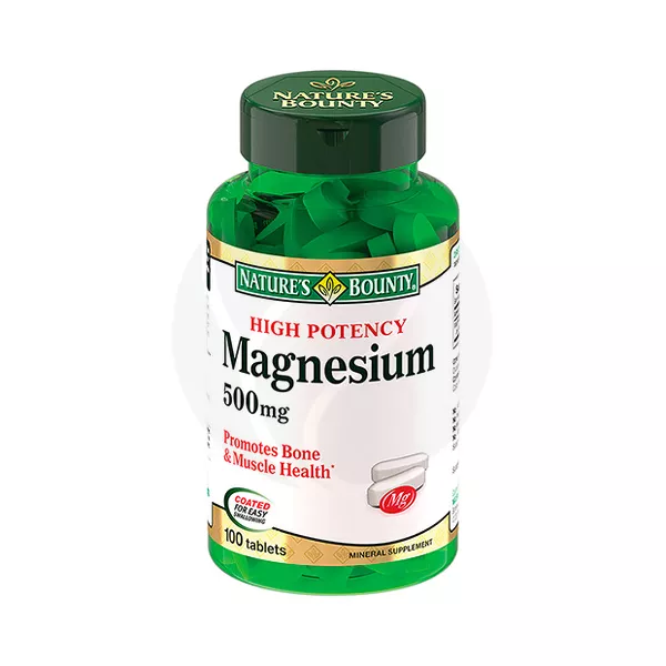 Изображение товара Магний 500 мг Nature's Bounty - таблетки, 100 шт Изображение товара Магний 500 мг Nature's Bounty - таблетки, 100 шт