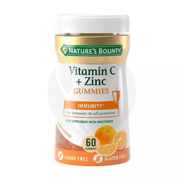Изображение товара Nature's Bounty Витамин С плюс цинк пастилки жевательные 160мг+5мг, №60