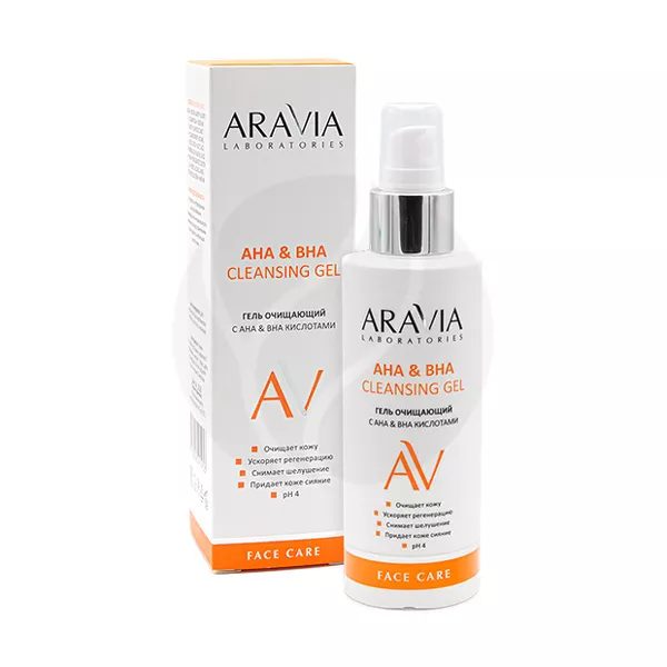 Изображение товара Гель очищающий Aravia Laboratories с АНА и ВНА кислотами 150мл Изображение товара Гель очищающий Aravia Laboratories с АНА и ВНА кислотами 150мл