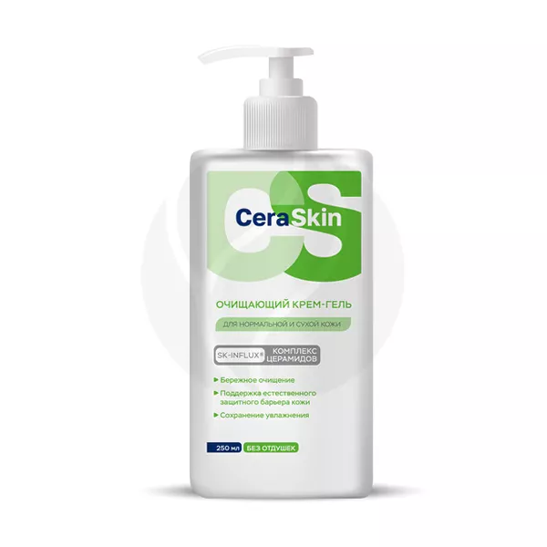 Изображение товара CeraSkin Крем-гель для умывания для сухой и чувствительной кожи 250мл Изображение товара CeraSkin Крем-гель для умывания для сухой и чувствительной кожи 250мл